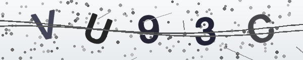 Security code: five letters and numbers